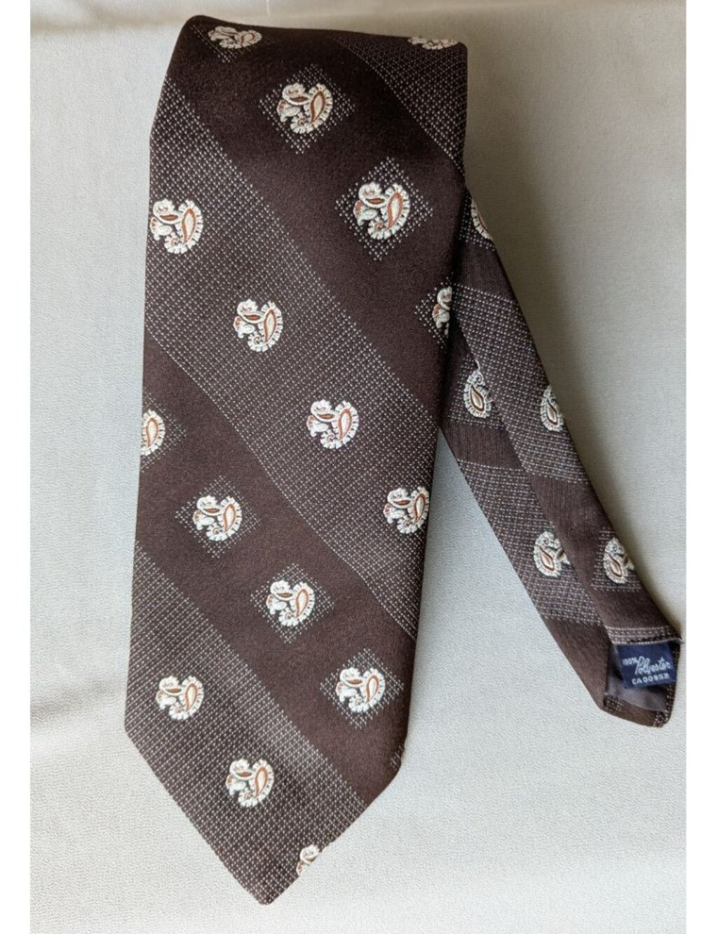 Givenchy Tie Gentleman Paris Brown Paisley Necktie Designer